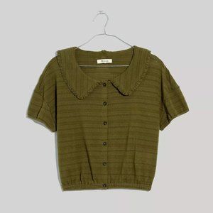 Madewell Ruffle-Collared Crop Top